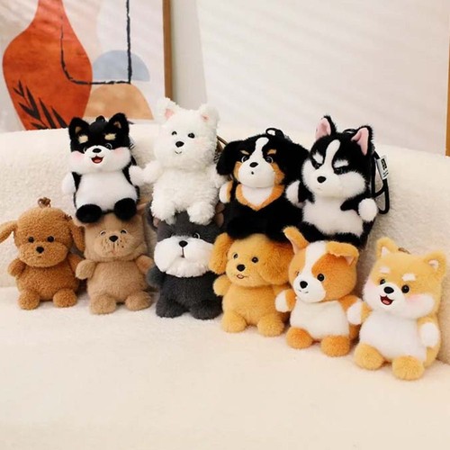 Dog stuffed keychain ornament - dog,