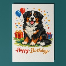 Bernese Mountain Dog Happy