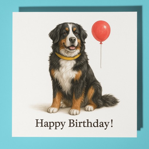 Bernese mountain dog happy - dog,
