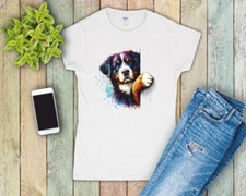 Peeking Bernese Mountain Dog